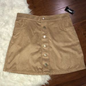 Express suede mini skirt
